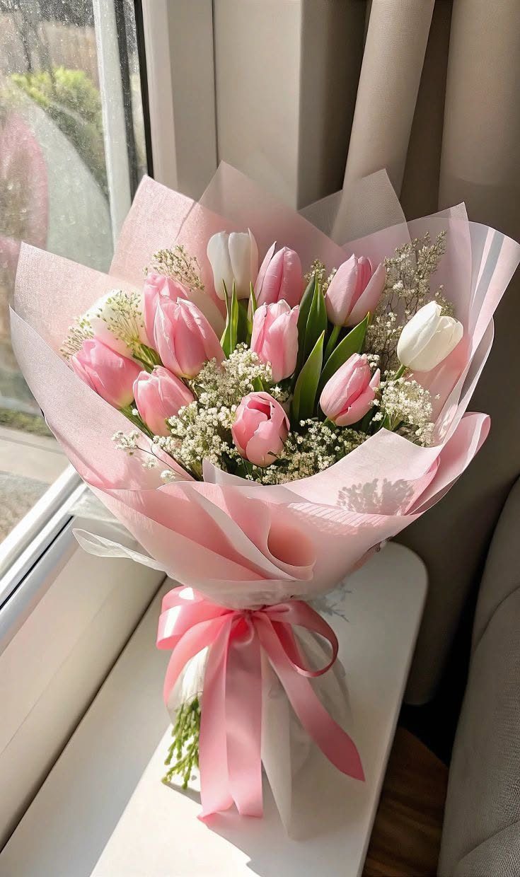 Tulipanes o Flores Rositas